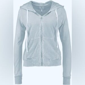 sundry acid wash relaxed lightweight slouchy athleisure zip up lyocell hoodie